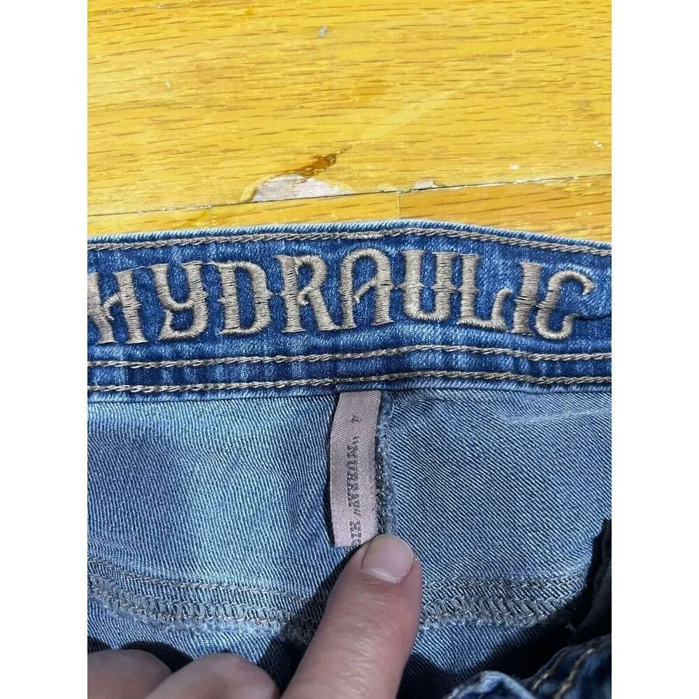 Hydraulic Jeans Women's Size 4 Blue Murray High Rise Straight Denim Y2K